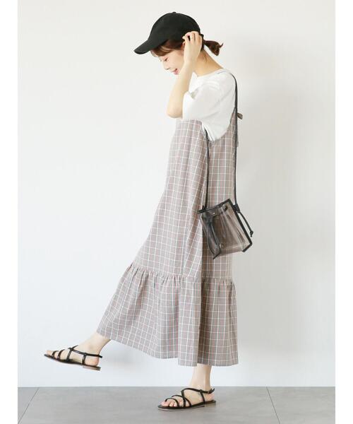 ehka sopo（エヘカソポ）の「チェックキャミワンピース（ワンピース・レディース・イエロー/ミント/ネイビー・F）」の13枚目の写真