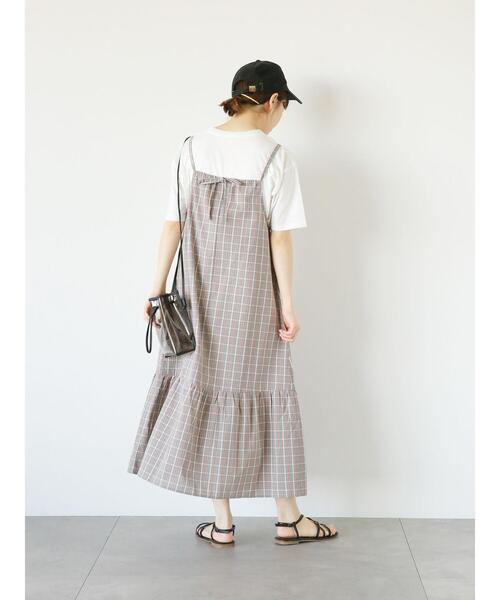 ehka sopo（エヘカソポ）の「チェックキャミワンピース（ワンピース・レディース・イエロー/ミント/ネイビー・F）」の15枚目の写真