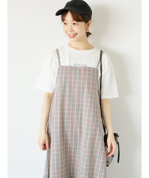 ehka sopo（エヘカソポ）の「チェックキャミワンピース（ワンピース・レディース・イエロー/ミント/ネイビー・F）」の16枚目の写真