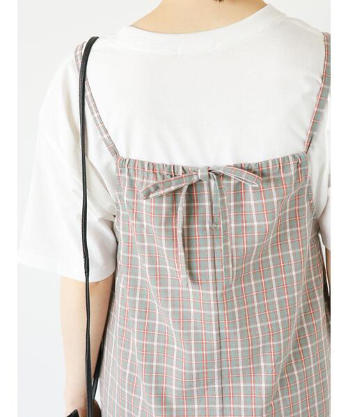 ehka sopo（エヘカソポ）の「チェックキャミワンピース（ワンピース・レディース・イエロー/ミント/ネイビー・F）」の18枚目の写真