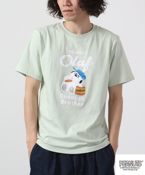 PEANUTS（ピーナッツ）の「スヌーピー  プリント Tシャツ 半袖（Tシャツ/カットソー・レディース・イエロー/ピンク/アイボリー系/ライトグリーン/ライトカーキ/ブルーグレー/ラベンダー/アイボリー・L/M/LL）」の10枚目の写真