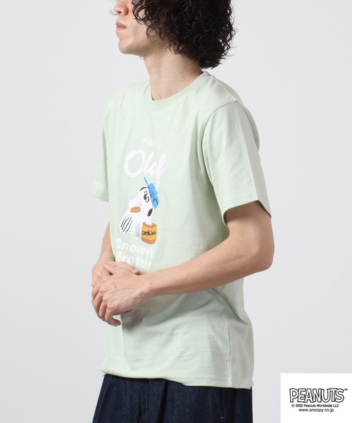 PEANUTS（ピーナッツ）の「スヌーピー  プリント Tシャツ 半袖（Tシャツ/カットソー・レディース・イエロー/ピンク/アイボリー系/ライトグリーン/ライトカーキ/ブルーグレー/ラベンダー/アイボリー・L/M/LL）」の14枚目の写真
