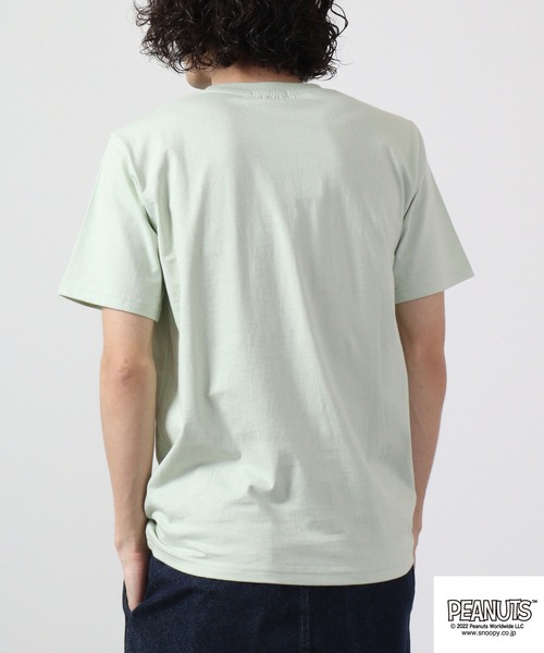 PEANUTS（ピーナッツ）の「スヌーピー  プリント Tシャツ 半袖（Tシャツ/カットソー・レディース・イエロー/ピンク/アイボリー系/ライトグリーン/ライトカーキ/ブルーグレー/ラベンダー/アイボリー・L/M/LL）」の15枚目の写真