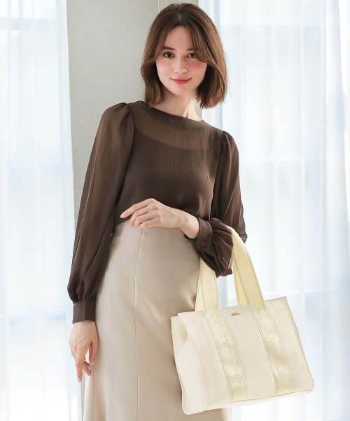 Clelia（クレリア）の「【Serena/セレーナ】トートバッグ（トートバッグ・レディース・ネイビー/チョコ/ブラック/ベージュ/スモークグレー/ホワイト・ONE SIZE）」の2枚目の写真