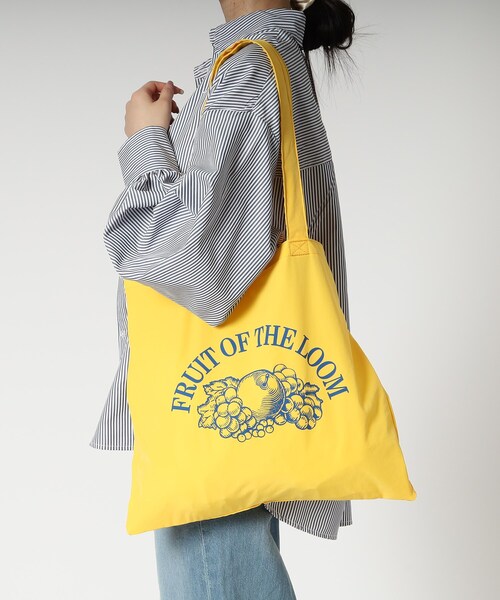 Ober Tashe(オーバータッシェ)の「【FRUIT OF THE LOOM(フルーツオブザルーム)】ロゴトート(トートバッグ・レディース・ピンク系/グリーン/イエロー/ブルー・FREE)」の1枚目の写真
