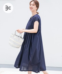 URBAN RESEARCH DOORS | ボイルギャザーフレンチスリーブワンピース(ワンピース)