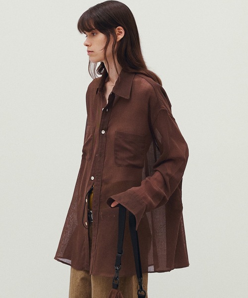 Jieda（ジエダ）の「OVER SIZE SHIRT（シャツ/ブラウス・メンズ・ブラウン/ブラック/オフホワイト・2/1）」の3枚目の写真