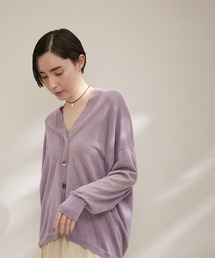 SALON adam et rope' | 【NIPPON CULTURE】ボタニカルダイVネックカーディガン【サステナブル】(カーディガン/ボレロ)