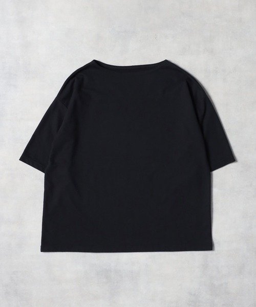 Bonjour Sagan（ボンジュールサガン）の「ボートネックオーバーT（Tシャツ/カットソー・レディース・ブラック/キナリ・FREE）」の16枚目の写真