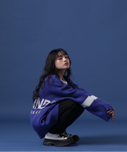 WHITELAND（ホワイトランド）の「【WEB&DEPOT限定】WHITELAND/ホワイトランド/SCHOOL LOGO CARDIGAN/カーディガン（カーディガン/ボレロ・レディース・ブラック/ブルー/グリーン・FREE）」の22枚目の写真