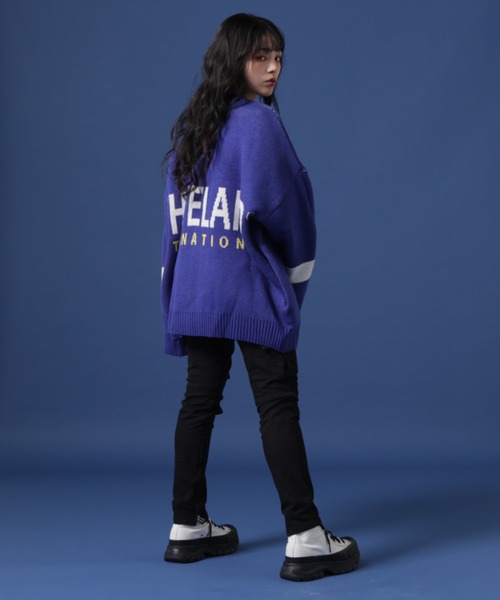 WHITELAND（ホワイトランド）の「【WEB&DEPOT限定】WHITELAND/ホワイトランド/SCHOOL LOGO CARDIGAN/カーディガン（カーディガン/ボレロ・レディース・ブラック/ブルー/グリーン・FREE）」の21枚目の写真