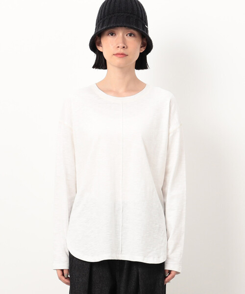 ONIGIRI（オニギリ）の「スラブ長袖Ｔシャツ（Tシャツ/カットソー・レディース・カーキ/オフホワイト/マスタード/ボルドー・FREE）」の16枚目の写真