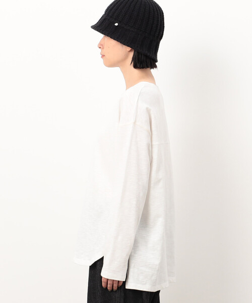 ONIGIRI（オニギリ）の「スラブ長袖Ｔシャツ（Tシャツ/カットソー・レディース・カーキ/オフホワイト/マスタード/ボルドー・FREE）」の17枚目の写真