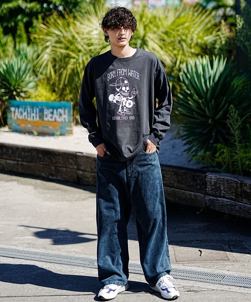 Hurley （ハーレー）の「Hurley/ハーレー 長袖Tシャツ ルーズシルエット ヘビーウエイト キャラクター MLS2312010（Tシャツ/カットソー・メンズ・ブラック/チャコールグレー/ホワイト・M/L）」の14枚目の写真