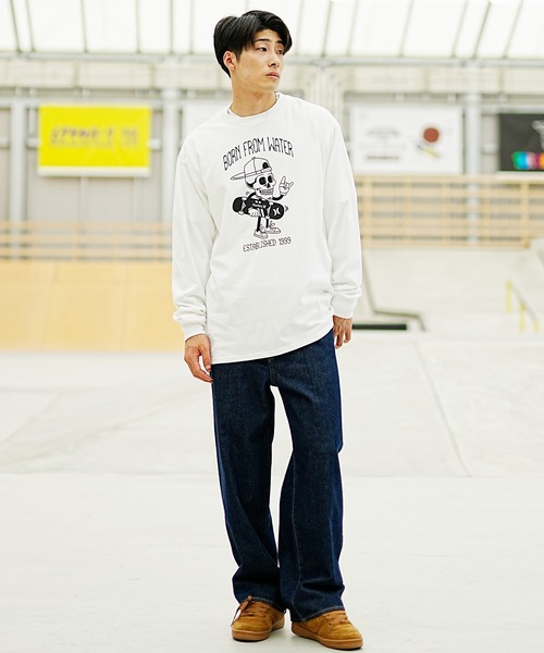 Hurley （ハーレー）の「Hurley/ハーレー 長袖Tシャツ ルーズシルエット ヘビーウエイト キャラクター MLS2312010（Tシャツ/カットソー・メンズ・ブラック/チャコールグレー/ホワイト・M/L）」の8枚目の写真