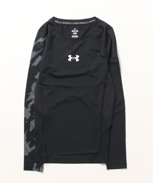 UNDER ARMOUR（アンダーアーマー）の「アンダーアーマー  UAヒートギアアーマー コンプレッション ノベルティ ロングスリーブ シャツ（インナーウェア/肌着・メンズ・ブラック×レッド/ブラック×ホワイト/ネイビー・M/LL/L/3L/S）」の2枚目の写真