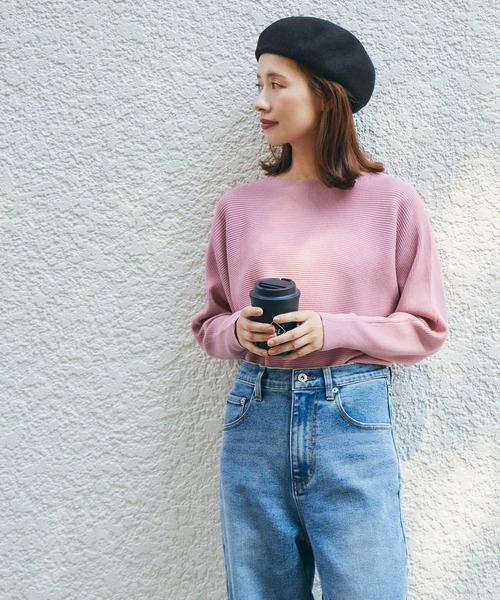 coca(coca)(コカ)の「無地ベレー帽(ハンチング/ベレー帽・レディース・グレー/ブラック・ONE SIZE)」の3枚目の写真