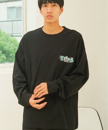 【VISION STREET WEAR/ビジョンストリートウェア】 バックプリント&刺繍 マルチイラスト ロンT 恐竜