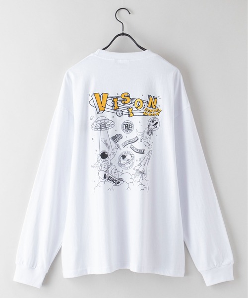 VISION STREET WEAR(ヴィジョンストリートウェア)の「【VISION STREET WEAR/ビジョンストリートウェア】 バックプリント&刺繍 マルチイラスト ロンT 恐竜(Tシャツ/カットソー・メンズ・ホワイト/ライトグレー/ブラック・MEDIUM/LARGE/X-LARGE)」の20枚目の写真