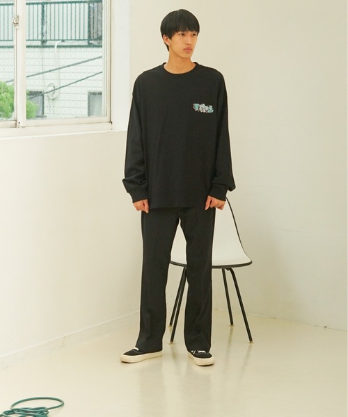 VISION STREET WEAR(ヴィジョンストリートウェア)の「【VISION STREET WEAR/ビジョンストリートウェア】 バックプリント&刺繍 マルチイラスト ロンT 恐竜(Tシャツ/カットソー・メンズ・ホワイト/ライトグレー/ブラック・MEDIUM/LARGE/X-LARGE)」の8枚目の写真
