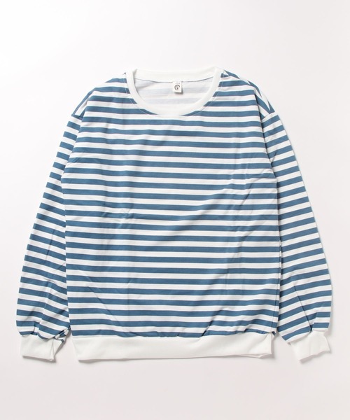 Burner(バーナー)の「【OKUOKU 0909】トレーナー / 薄手 / ストライプ oku-tops-687814437773-21(スウェット・レディース・ブルー系その他/ブラック系その他・L/M/XL)」の10枚目の写真