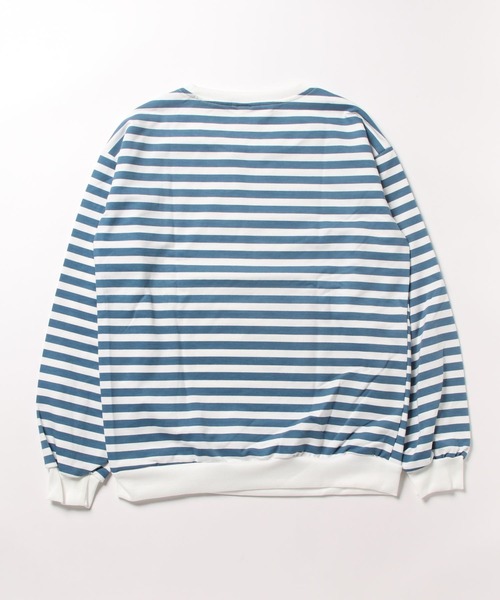 Burner(バーナー)の「【OKUOKU 0909】トレーナー / 薄手 / ストライプ oku-tops-687814437773-21(スウェット・レディース・ブルー系その他/ブラック系その他・L/M/XL)」の11枚目の写真