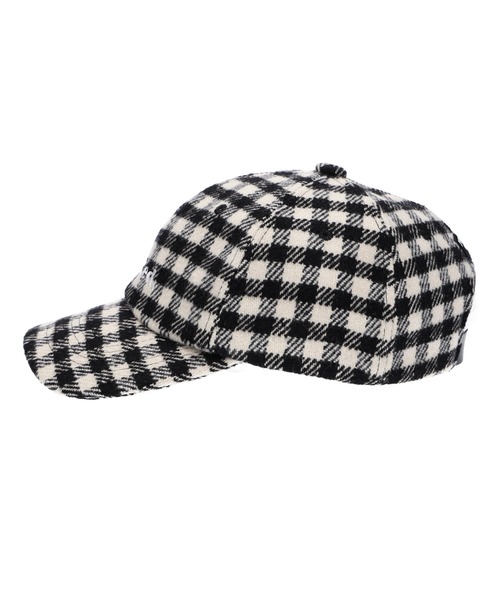 MILKFED.（ミルクフェド）の「BRUSHED CHECKERED LOGO CAP（キャップ・レディース・ライトピンク/ブラック・ONE SIZE）」の6枚目の写真