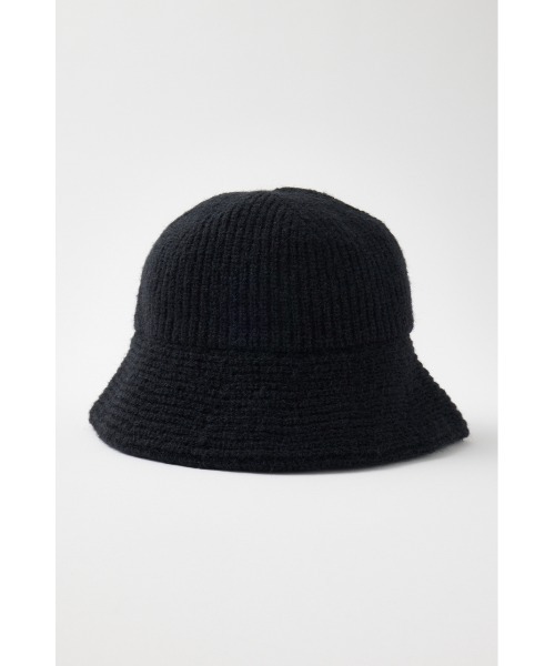 MOUSSY（マウジー）の「FLUFFY KNIT バケットハット（ニットキャップ/ビーニー・レディース・ダークブルー/ブラック/ライトベージュ・FREE）」の6枚目の写真