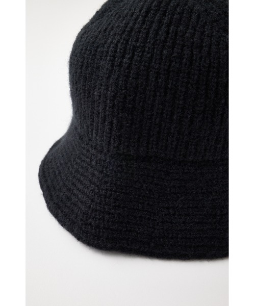 MOUSSY（マウジー）の「FLUFFY KNIT バケットハット（ニットキャップ/ビーニー・レディース・ダークブルー/ブラック/ライトベージュ・FREE）」の8枚目の写真