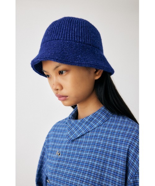 MOUSSY（マウジー）の「FLUFFY KNIT バケットハット（ニットキャップ/ビーニー・レディース・ダークブルー/ブラック/ライトベージュ・FREE）」の11枚目の写真