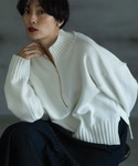 OPAQUE.CLIP(オペークドットクリップ)のモックネックハーフジップニット【洗える】
