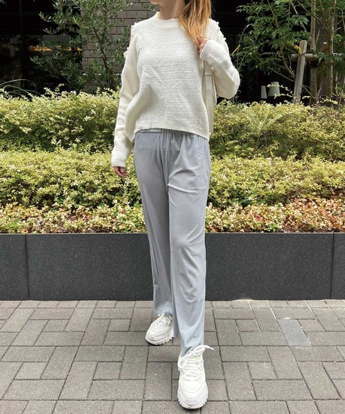 SPIGA（スピーガ）の「細ｺｰﾙﾍﾞﾛｱｲｰｼﾞｰﾊﾟﾝﾂ（その他パンツ・レディース・ブルー・FREE）」の2枚目の写真