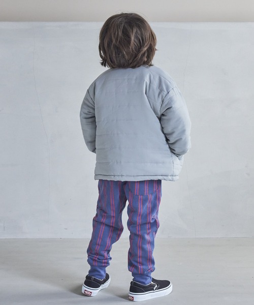 Life Support Products（ライフサポートプロダクツ）の「ノーカラーキルトジャケット（80～150㎝）（ノーカラージャケット・キッズ・ブルー/ベージュ/ブラック/カーキ/ライトグレー・100/120/130/140/150/80/90/95/110）」の8枚目の写真