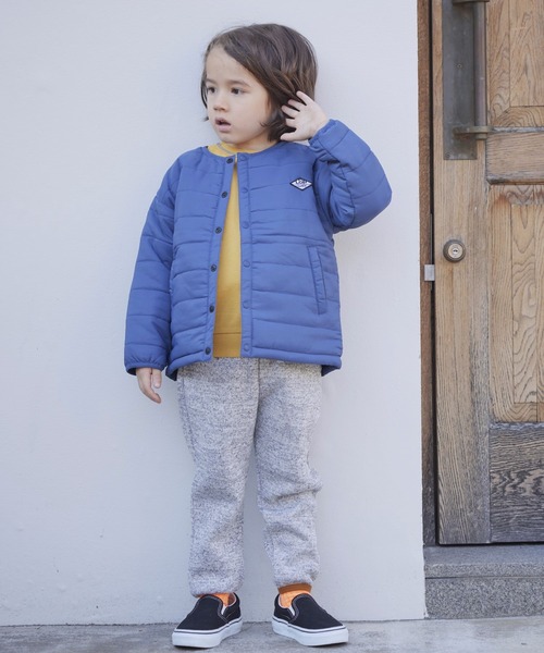 Life Support Products（ライフサポートプロダクツ）の「ノーカラーキルトジャケット（80～150㎝）（ノーカラージャケット・キッズ・ブルー/ベージュ/ブラック/カーキ/ライトグレー・100/120/130/140/150/80/90/95/110）」の13枚目の写真