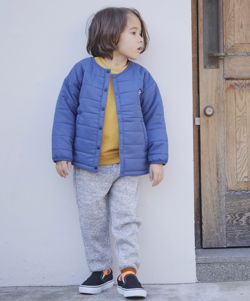 Life Support Products（ライフサポートプロダクツ）の「ノーカラーキルトジャケット（80～150㎝）（ノーカラージャケット・キッズ・ブルー/ベージュ/ブラック/カーキ/ライトグレー・100/120/130/140/150/80/90/95/110）」の14枚目の写真