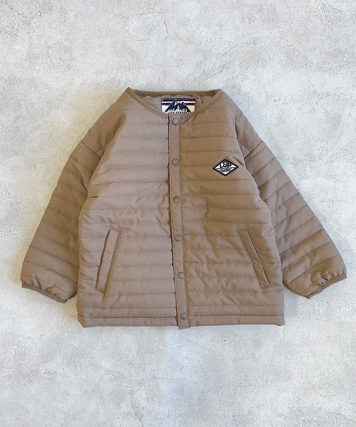 Life Support Products（ライフサポートプロダクツ）の「ノーカラーキルトジャケット（80～150㎝）（ノーカラージャケット・キッズ・ブルー/ベージュ/ブラック/カーキ/ライトグレー・100/120/130/140/150/80/90/95/110）」の19枚目の写真