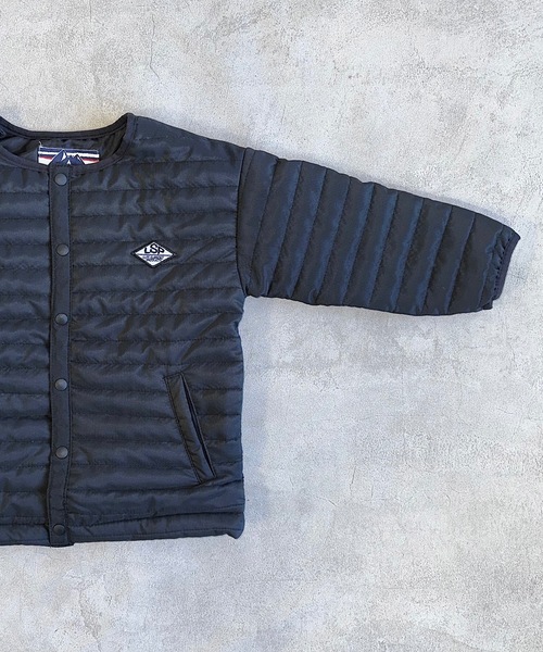 Life Support Products（ライフサポートプロダクツ）の「ノーカラーキルトジャケット（80～150㎝）（ノーカラージャケット・キッズ・ブルー/ベージュ/ブラック/カーキ/ライトグレー・100/120/130/140/150/80/90/95/110）」の16枚目の写真