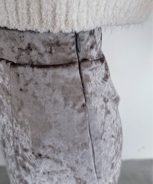 EPIMI E'PIMMY（エピミエピミー）の「クラッシュベロアナロースカート（スカート・レディース・ブラック/ベージュ/グレー・MEDIUM）」の20枚目の写真