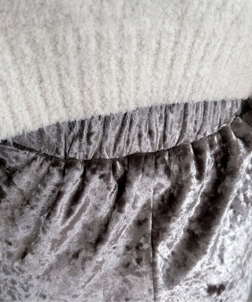 EPIMI E'PIMMY（エピミエピミー）の「クラッシュベロアナロースカート（スカート・レディース・ブラック/ベージュ/グレー・MEDIUM）」の18枚目の写真