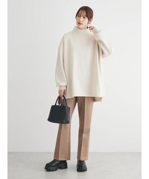 Petit fleur(プチフルール)の「・Petit Fleur スエードライクセミフレアパンツ(その他パンツ・レディース・モカ/ブルー/チャコールグレー/アイボリー・FREE)」の19枚目の写真