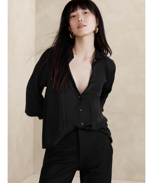 ブラウス シャツ BANANA REPUBLIC FACTORY STORE　　日本限定 バックプリーツシャツ レディース セール】BANANA REPUBLIC FACTORY STORE 日本限定 バック