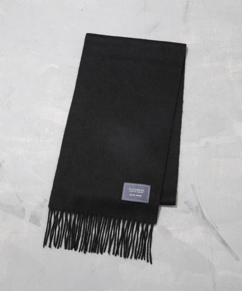 NANO universe（ナノユニバース）の「カシミヤシングルマフラー（マフラー・メンズ・キャメル/ブラック/ダークネイビー・FREE）」の10枚目の写真