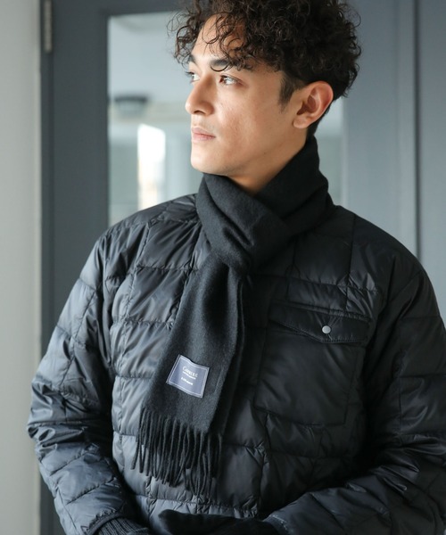 NANO universe（ナノユニバース）の「カシミヤシングルマフラー（マフラー・メンズ・キャメル/ブラック/ダークネイビー・FREE）」の8枚目の写真