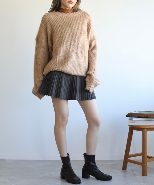 Jasmine Grandiflorum(ジャスミングランディフローラム)の「【Jasmine】レースハイネックシアーインナートップス(Tシャツ/カットソー・レディース・ブラック/チョコ/ベージュ・FREE)」の16枚目の写真