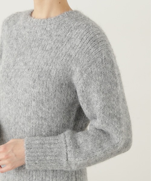 N.（N. Natural Beauty Basic）（エヌエヌナチュラルビューティーベーシック）の「◆フェザークルーネックニット（ニット/セーター・レディース・グレー/ブラック/クリーム・MEDIUM）」の21枚目の写真