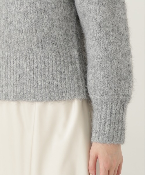 N.（N. Natural Beauty Basic）（エヌエヌナチュラルビューティーベーシック）の「◆フェザークルーネックニット（ニット/セーター・レディース・グレー/ブラック/クリーム・MEDIUM）」の22枚目の写真