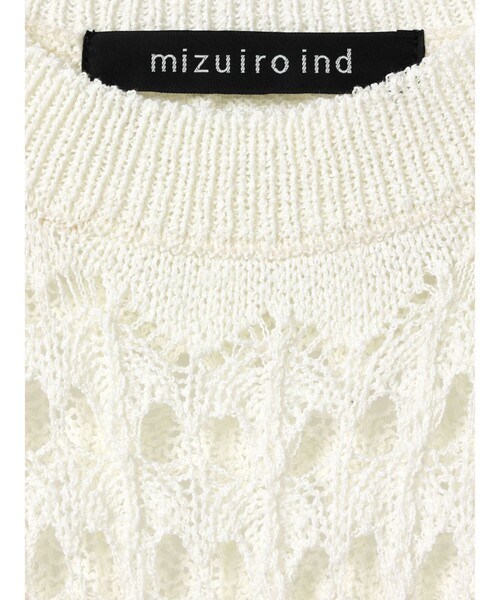 mizuiro ind / ミズイロインド mizuiro ind 模様編みクルーネックベスト mizuiroind（ミズイロインド）の「mizuiro ind 模様編みクルー