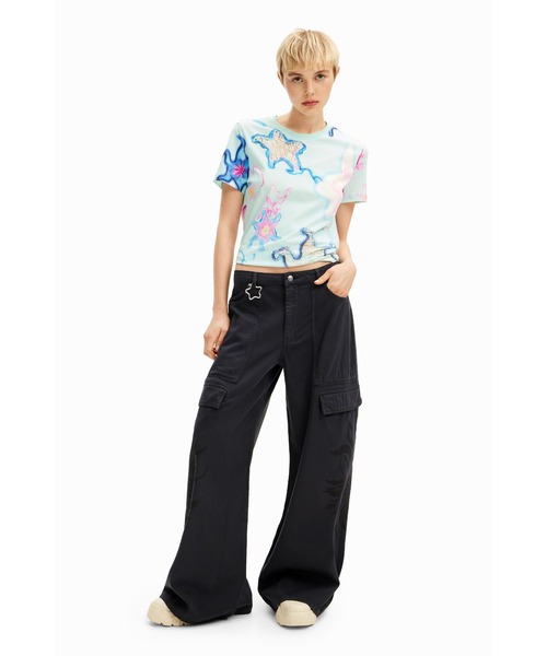 Desigual Collina Strada コラボカーゴパンツ Collina Strada satin cargo pants Women's I Desigual.com