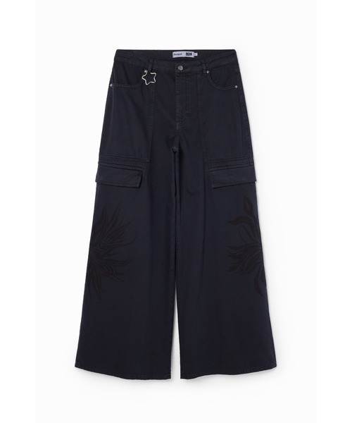 Desigual（デシグアル）の「【Desigual×Collina Strada】スターライン カーゴワイドパンツ（その他パンツ・レディース・ブラック・XS/S/M/L/XL）」の3枚目の写真