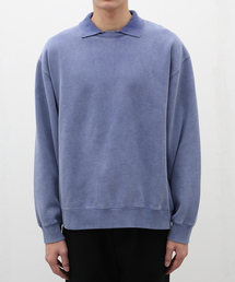 collared ピグメントスウェット